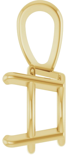 14K Yellow 9.5 mm Round 4-Prong Pendant Mounting (3)