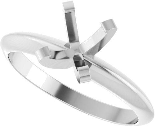 Sužadėtuvių Žiedas „Solitaire“ 585 Baltojo Aukso Oval 7mm x 5mm (5)