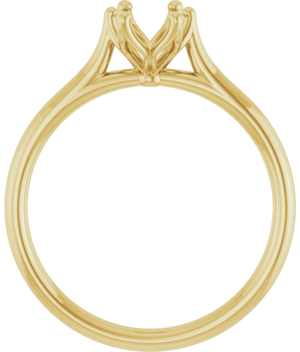 14K Yellow 7x5 mm Oval Engagement Ring Mounting (2)