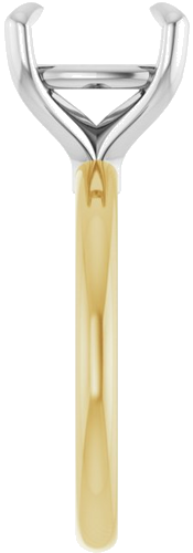 Sužadėtuvių Žiedas 585 Baltojo Ir Geltonojo Aukso Cushion 10mm (4)