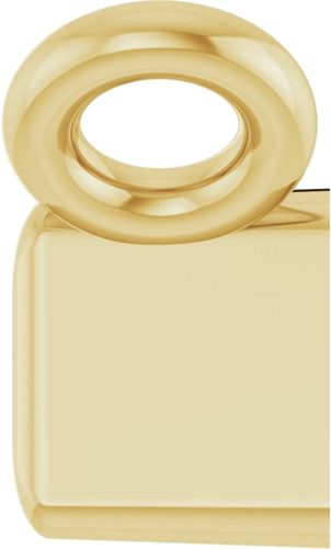 14K Yellow 4x2 mm Straight Baguette Channel-Set Necklace Center (3)