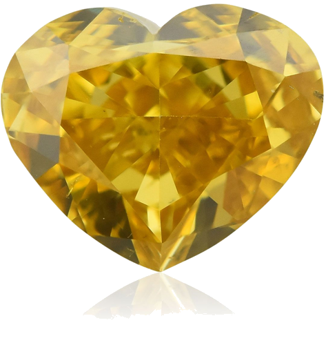 0.52 carat Fancy Deep Brownish Orangey Yellow-SI1 Natūralus Heart Deimantas (1)