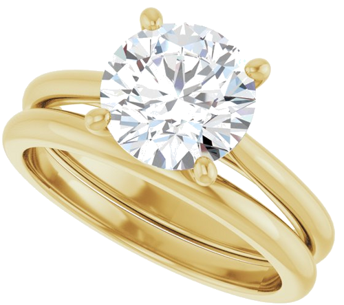 Sužadėtuvių Žiedas „Solitaire“ 18k yellow gold Round 8.2mm (10)