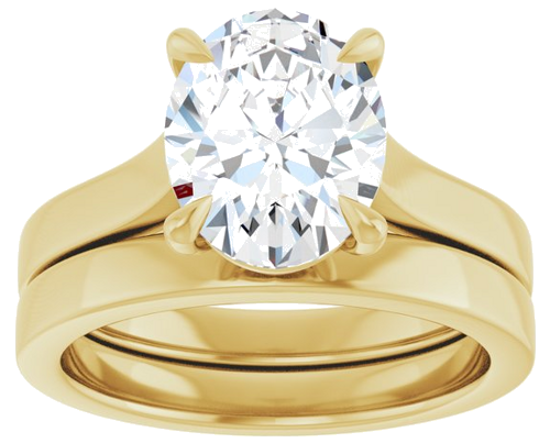 Sužadėtuvių Žiedas „Claw-Prong“ 14k yellow gold Oval 10mm x 8mm (8)