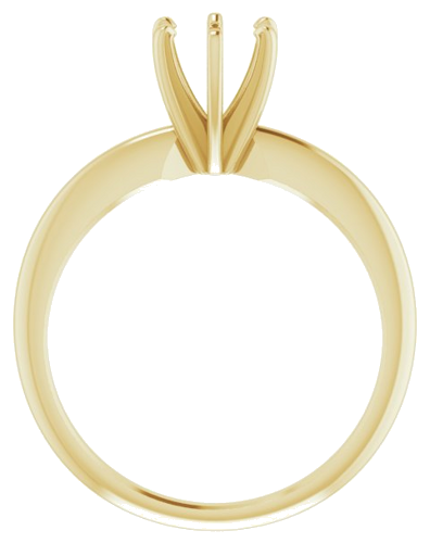 14K Yellow 5.7-6 mm Round 6-Prong Comfort-Fit Solitaire Ring Mounting (2)