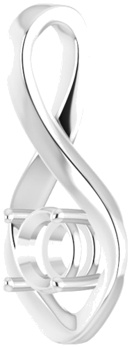 Sterling Silver 5.5 mm Round Pendant Mounting (2)