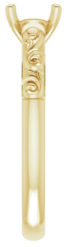 Sužadėtuvių Žiedas „Solitaire“ 14k yellow gold Round 6mm (4)