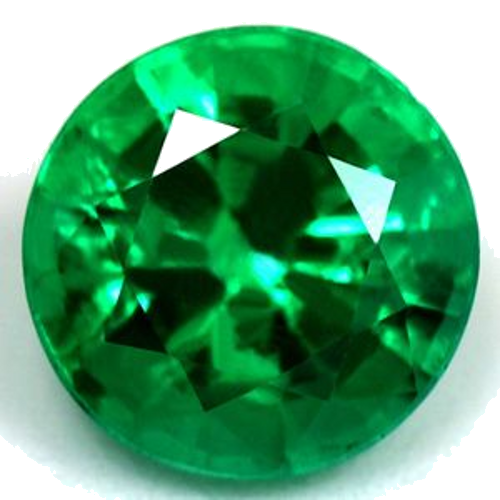 0.68 carat GREEN Round Smaragdas (1)