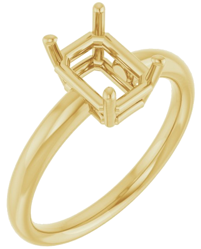 Sužadėtuvių Žiedas „Solitaire“ 585 Geltonojo Aukso Emerald 8mm x 6mm (1)