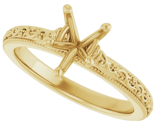 Sužadėtuvių Žiedas „Solitaire“ 585 Geltonojo Aukso Pear Shape 8mm x 6mm (5)