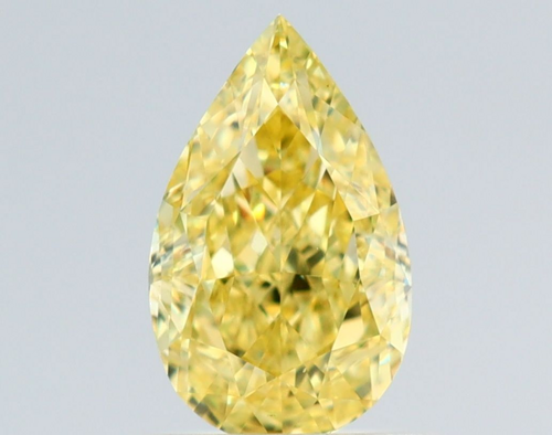 1.01 carat Fancy Intense Yellow-VS1 Natūralus Pear Deimantas (1)