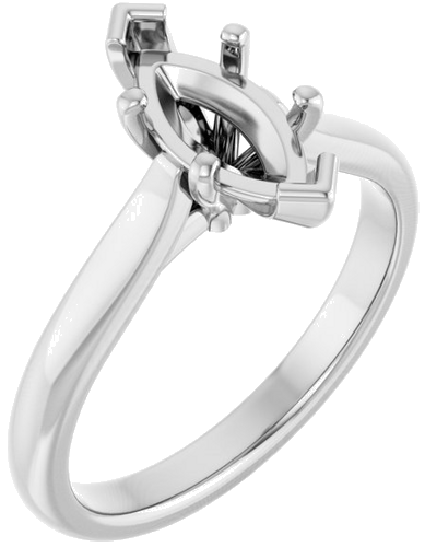 Sužadėtuvių Žiedas 14k white gold Marquise 10mm x 5mm (1)