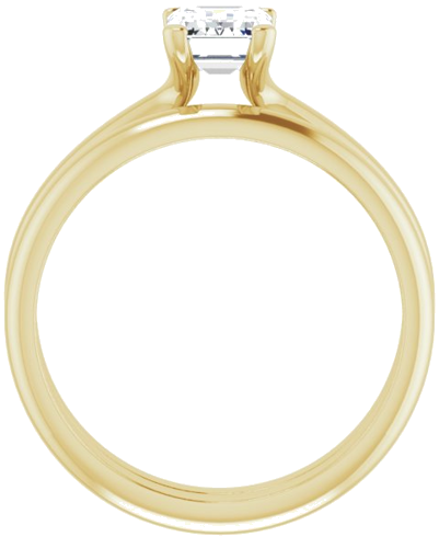 Sužadėtuvių Žiedas „Solitaire“ 585 Geltonojo Aukso Emerald 7mm x 5mm (7)