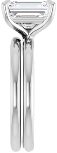 Sužadėtuvių Žiedas „Solitaire“ 417 Baltojo Aukso Emerald 9mm x 7mm (9)