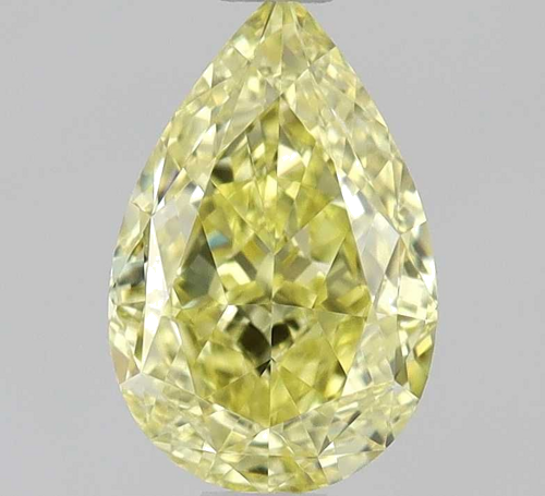 0.53 carat Fancy Intense Yellow-IF Natūralus Pear Deimantas (1)