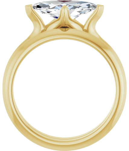 Sužadėtuvių Žiedas „Claw-Prong Solitaire“ 14k yellow gold Marquise 12mm x 6mm (7)