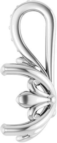 Pakabukas „Solitaire“ 925 Sidabro Oval 8mm x 6mm (3)