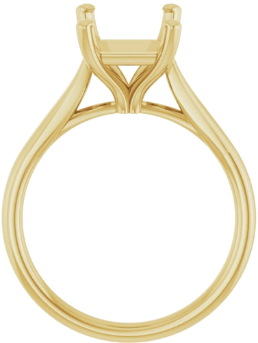 Sužadėtuvių Žiedas 10k yellow gold Emerald 10mm x 8mm (2)