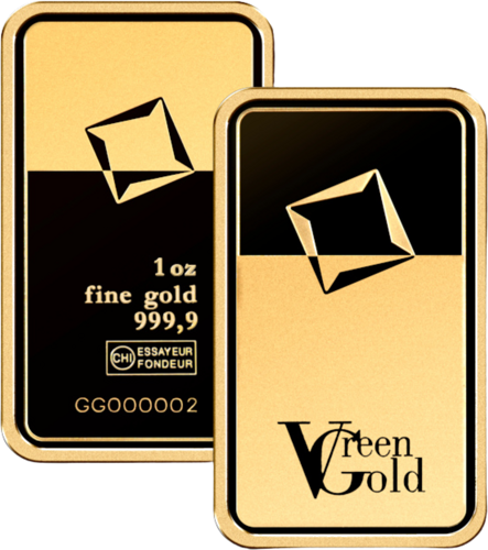 1 oz Инвестиционный золотой слиток Green Gold Valcambi (1)