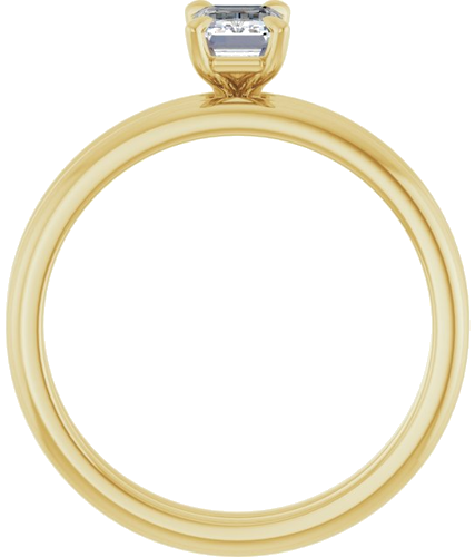 Sužadėtuvių Žiedas „Solitaire“ 417 Geltonojo Aukso Emerald 6mm x 4mm (7)