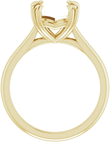 Sužadėtuvių Žiedas „Double Claw-Prong“ 14k yellow gold Cushion 9mm (2)