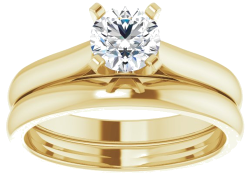 Sužadėtuvių Žiedas „Solitaire“ 14k yellow gold Round 5.5mm (7)