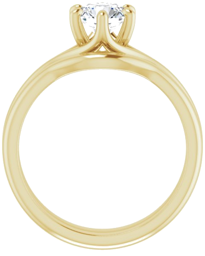 14K Yellow 6 mm Round Engagement Ring Mounting (7)