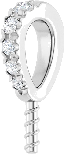 Pakabukas „Accented Pearl“ 14k white gold Pearl 5mm x 5.5mm (2)