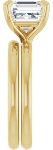 Sužadėtuvių Žiedas „Solitaire“ 14k yellow gold Asscher 8mm (9)