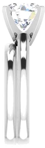 Sužadėtuvių Žiedas „Solitaire“ 14k white gold Round 9mm (8)