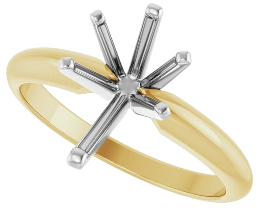 18K Yellow   Platinum 10.5x6.5 mm Pear 6-Prong Ring Mounting (5)