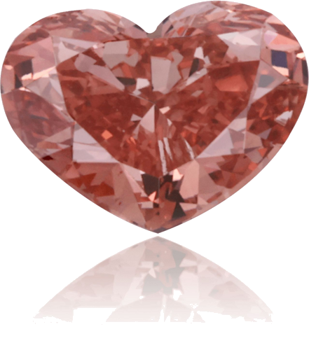 0.41 carat Fancy Deep Orangey Pink-VS2 Natūralus Heart Deimantas (1)