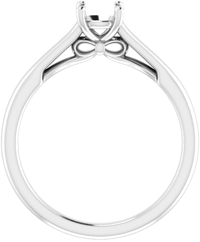 Sužadėtuvių Žiedas „Solitaire“ 585 Baltojo Aukso Round 5.2mm (2)