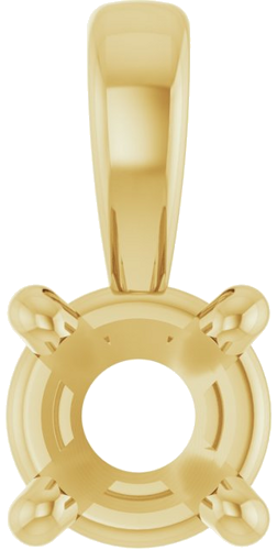 14K Yellow 3.5 mm Round 4-Prong Pendant Mounting (1)