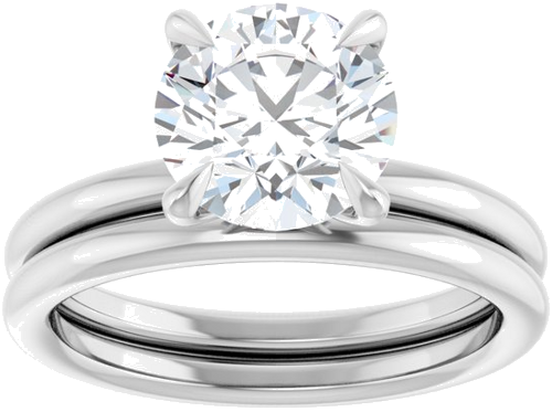 Sužadėtuvių Žiedas „Claw-Prong Solitaire“ 950 Platinos Round 8.2mm (8)