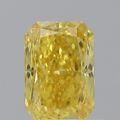 1.01 carat Fancy Vivid Yellow-SI2 Natūralus Radiant Deimantas (1)