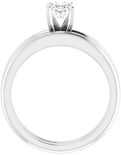 Sužadėtuvių Žiedas „Solitaire“ 585 Baltojo Aukso Oval 7mm x 5mm (7)