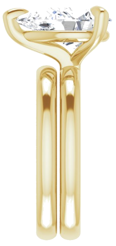 Sužadėtuvių Žiedas „Solitaire“ 10k yellow gold Pear 12mm x 8mm (9)