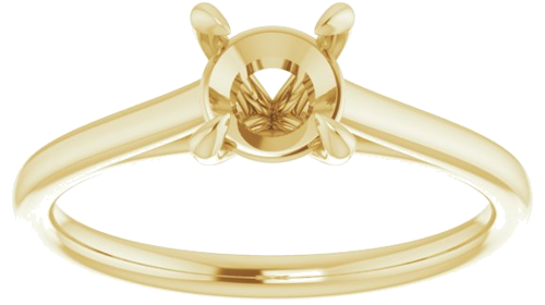 Sužadėtuvių Žiedas „Solitaire“ 585 Geltonojo Aukso Round 5.8mm (3)