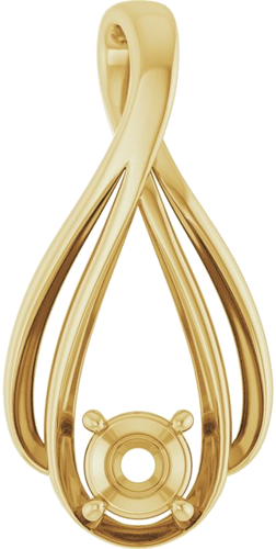 Pakabukas „Solitaire“ 14k yellow gold Round 4.8mm (1)