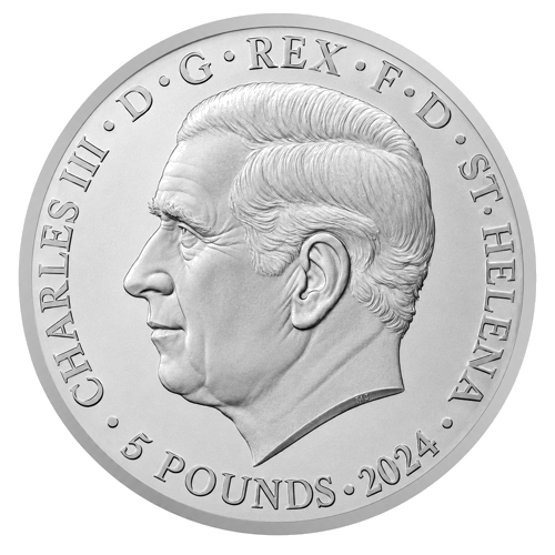 1 oz Dieviete Kibele 2024 Svētās Helēnas sala sudraba monēta (2)