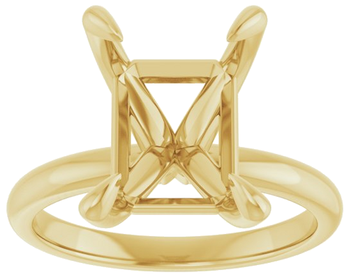 Sužadėtuvių Žiedas „Solitaire“ 18k yellow gold Emerald 11mm x 9mm (3)