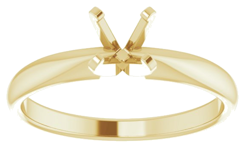 Sužadėtuvių Žiedas „Solitaire“ 14k yellow gold Square 3.75mm (3)