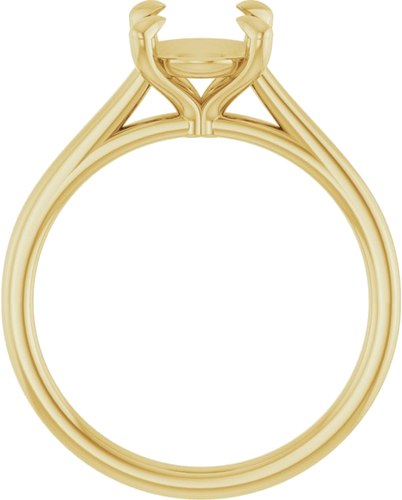 Sužadėtuvių Žiedas „Solitaire“ 585 Geltonojo Aukso Oval 9mm x 7mm (2)