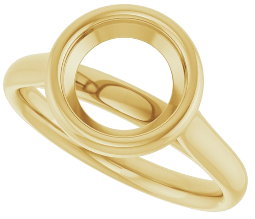 14K Yellow 8.2 mm Round Solitaire Engagement Ring Mounting (5)