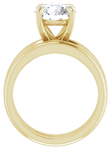 Sužadėtuvių Žiedas „Claw-Prong Solitaire“ 14k yellow gold Round 8.8mm (7)