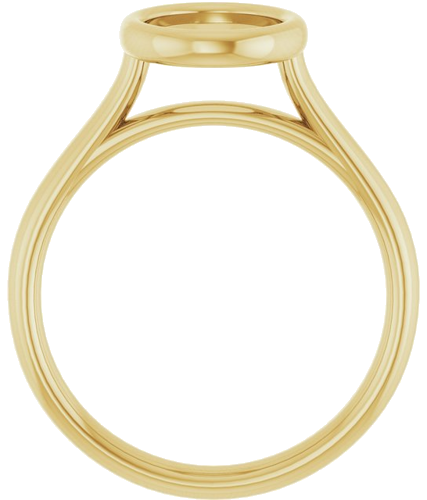 Sužadėtuvių Žiedas „Bezel-Set Solitaire“ 10k yellow gold Oval 9mm x 7mm (2)