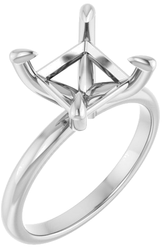 Sužadėtuvių Žiedas „Solitaire“ 950 Platinos Square 8mm (1)