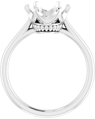 Sužadėtuvių Žiedas „Solitaire“ 14k white gold Oval 11mm x 9mm (2)