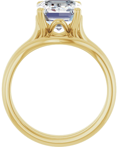 Sužadėtuvių Žiedas „Solitaire“ 14k yellow gold Emerald 10mm x 8mm (7)